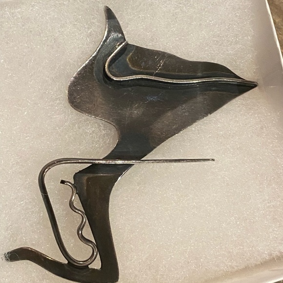 Vintage Brooch Sterling Silver Ed Wiener Signed Artist Piece modernist dancer - Picture 11 of 14